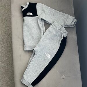 The North Face Kids Gray and Black Jogger Set